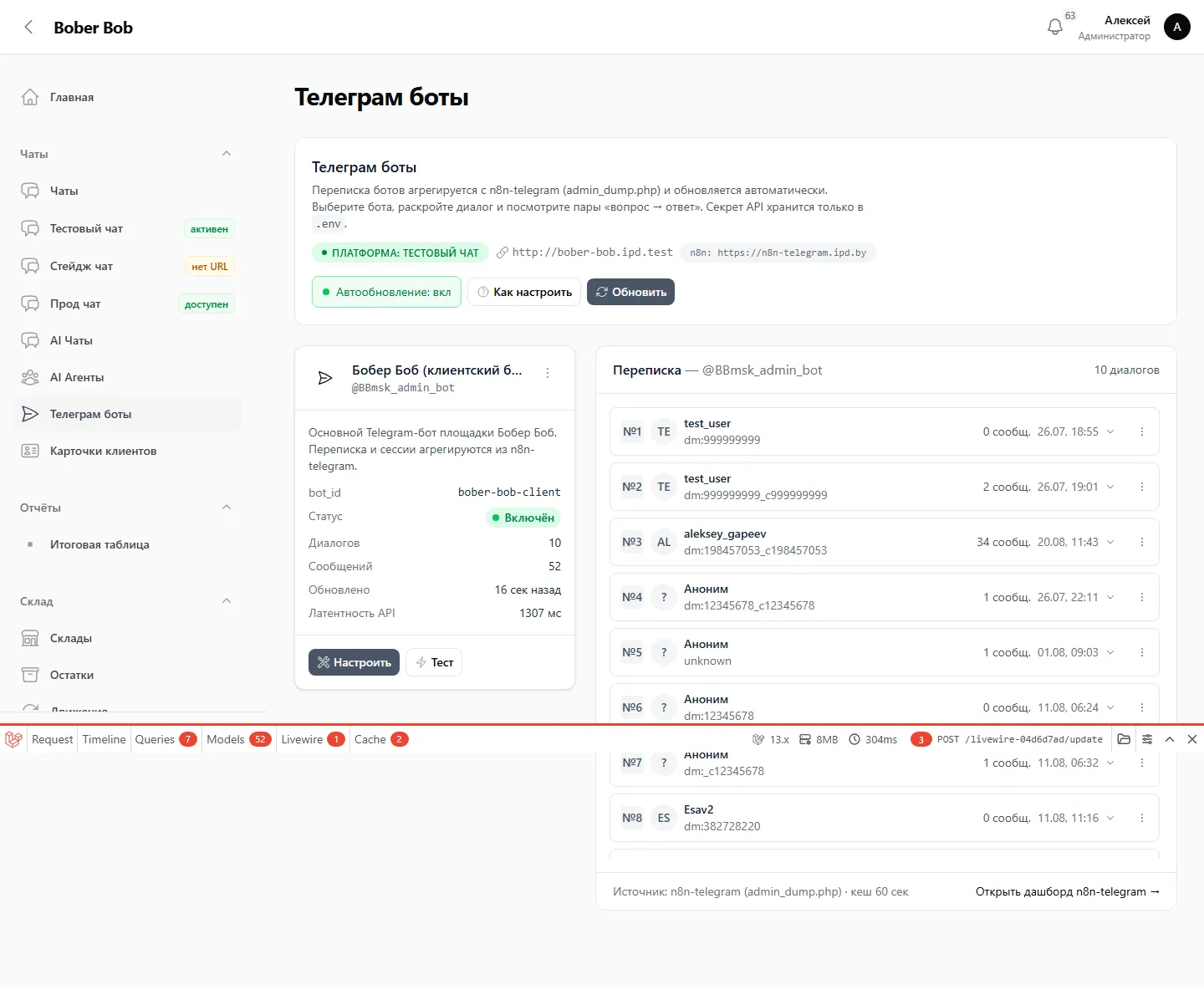 Бобер Боб — Telegram-боты
