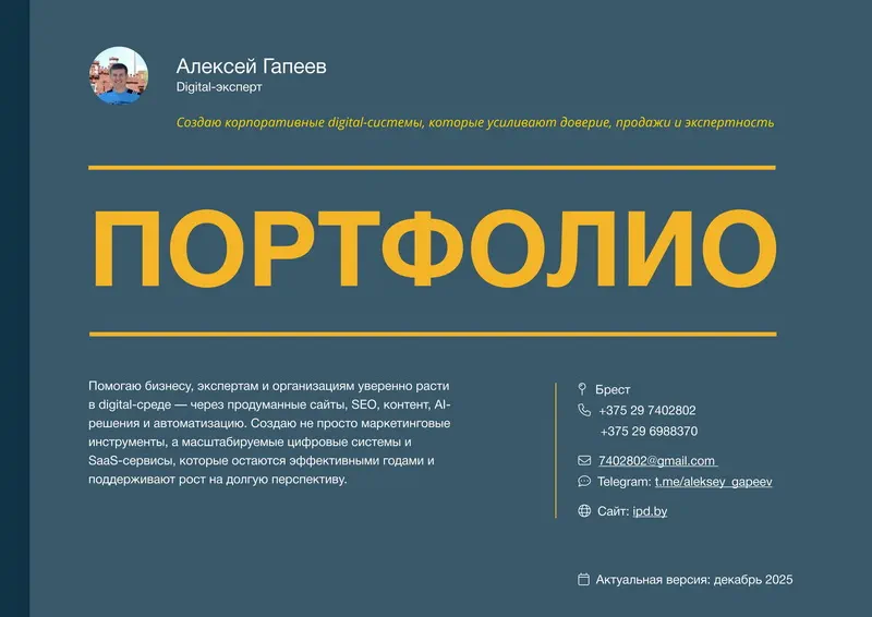 Портфолио проектов